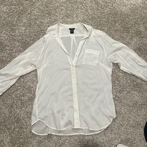 Ann Taylor white button up